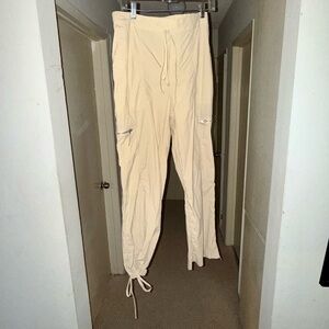 Song of Style Beige Nylon Cargo Pants - Size M